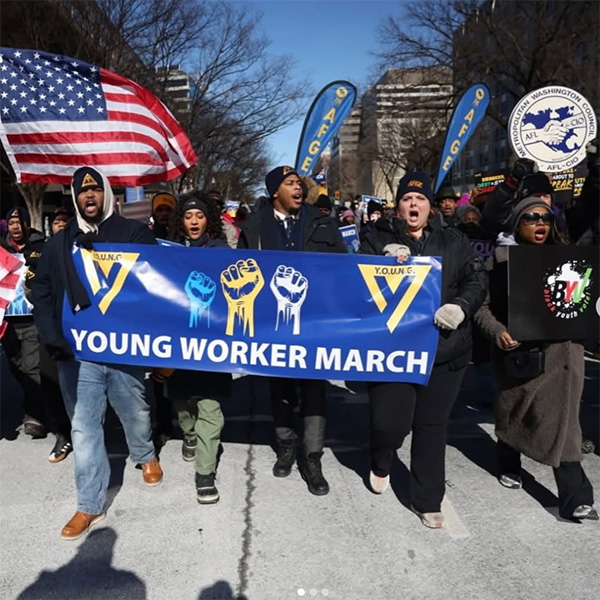 Black Youth Vote speaks at the Young Worker March in Washington